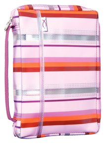 Bible Cover Pink Lavender Sassy Stripes - Large Bible Cover Pink Lavender Sassy Stripes - Large