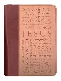 Bible Cover Duo-Tone Names of Jesus Large Bible Cover Duo-Tone Names of Jesus Large