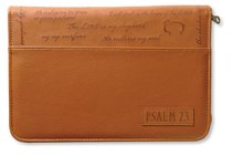 Bible Cover Leather-Look Psalm 23 Classic Brown Large Bible Cover Leather-Look Psalm 23 Classic Brown Large