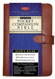 NKJV Pocket Companion Bible British Tan With Slip-Tab NKJV Pocket Companion Bible British Tan With Slip-Tab