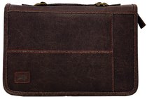 Bible Cover Aviator Leather-Look Brown Large Bible Cover Aviator Leather-Look Brown Large