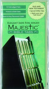 Majestic Bible Tabs Elegant Jade Foil-Edged Majestic Bible Tabs Elegant Jade Foil-Edged
