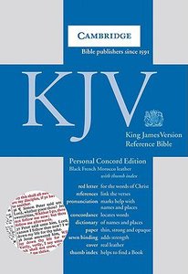 KJV Personal Concord Reference Black Indexed (Red Letter Edition) KJV Personal Concord Reference Black Indexed (Red Letter Edition)