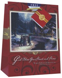 Christmas Gift Bag Medium: Thomas Kinkade God Bless Your Heart and Home Christmas Gift Bag Medium: Thomas Kinkade God Bless Your Heart and Home