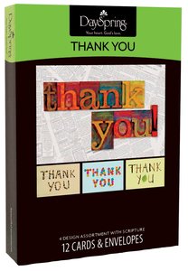 Boxed Cards Thank You: Many Blessings Boxed Cards Thank You: Many Blessings