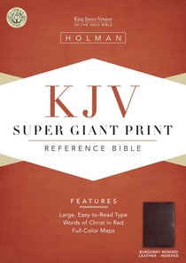 KJV Super Giant Print Reference Burgundy Indexed (Red Letter Edition) KJV Super Giant Print Reference Burgundy Indexed (Red Letter Edition)