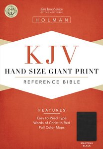 KJV Hand Size Large Print Reference Bible Mantova Black Simulated Leather (Indexed) KJV Hand Size Large Print Reference Bible Mantova Black Simulated Leather (Indexed)