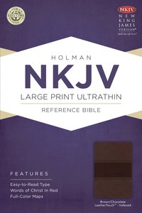 NKJV Large Print Ultrathin Reference Indexed Bible (Brown/chocolate Leathertouch) NKJV Large Print Ultrathin Reference Indexed Bible (Brown/chocolate Leathertouch)