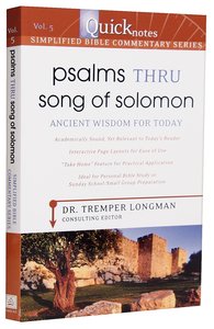 Psalms Thru Song of Solomon (#05 in Quicknotes Simplified Bible Commentary Series) Psalms Thru Song of Solomon (#05 in Quicknotes Simplified Bible Commentary Series)