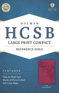 HCSB Large Print Compact Bible Pink HCSB Large Print Compact Bible Pink