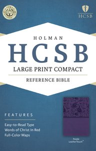 HCSB Large Print Compact Bible Purple HCSB Large Print Compact Bible Purple