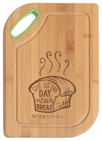 Hardwood Bamboo Cutting Board: Give Us This Day, Matthew 6:11 Hardwood Bamboo Cutting Board: Give Us This Day, Matthew 6:11