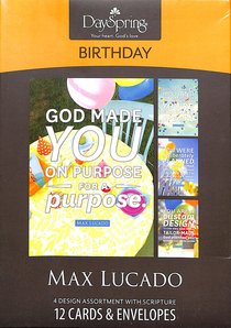Boxed Cards Birthday: Max Lucado - God Made You on Purpose, For a Purpose Boxed Cards Birthday: Max Lucado - God Made You on Purpose, For a Purpose