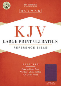 KJV Large Print Ultrathin Reference Bible, Eggplant Leathertouch KJV Large Print Ultrathin Reference Bible, Eggplant Leathertouch