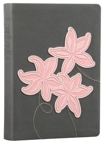NLT Compact Large Print Bible Grey Pink Flowers (Red Letter Edition) NLT Compact Large Print Bible Grey Pink Flowers (Red Letter Edition)