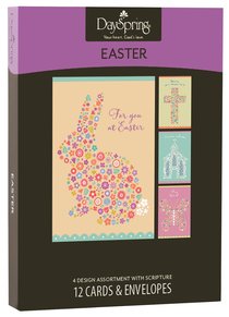 Easter Boxed Cards: Flower Bunny, Cross, Church & Butterfly Easter Boxed Cards: Flower Bunny, Cross, Church & Butterfly