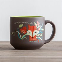 Jumbo Ceramic Mug: Let Us Rejoice (Psalm 118:24) (Beige/fox) Jumbo Ceramic Mug: Let Us Rejoice (Psalm 118:24) (Beige/fox)
