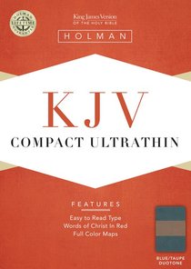 KJV Compact Ultrathin Bible Blue/Taupe Leathertouch KJV Compact Ultrathin Bible Blue/Taupe Leathertouch