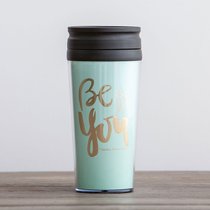 Travel Mug: Be You (Colossians 1:27) (Pale Blue/Gold) (Sadie Robertson Gift Products Series) Travel Mug: Be You (Colossians 1:27) (Pale Blue/Gold) (Sadie Robertson Gift Products Series)