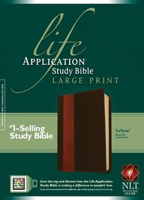 NLT Life Application Study Large Print Bible Indexed Brown/Tan Tutone (Red Letter Edition) NLT Life Application Study Large Print Bible Indexed Brown/Tan Tutone (Red Letter Edition)