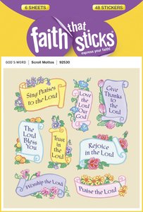 Scroll Motto (6 Sheets, 48 Stickers) (Stickers Faith That Sticks Series) Scroll Motto (6 Sheets, 48 Stickers) (Stickers Faith That Sticks Series)