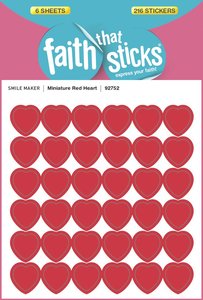 Miniature Red Heart (6 Sheets, 216 Stickers) (Stickers Faith That Sticks Series) Miniature Red Heart (6 Sheets, 216 Stickers) (Stickers Faith That Sticks Series)