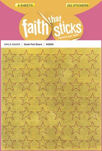 Gold Foil Stars (6 Sheets, 252 Stickers) (Stickers Faith That Sticks Series) Gold Foil Stars (6 Sheets, 252 Stickers) (Stickers Faith That Sticks Series)