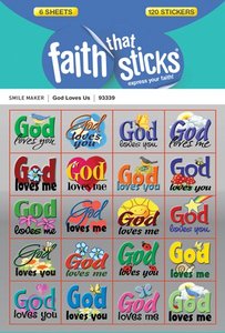 God Loves Us (6 Sheets, 120 Stickers) (Stickers Faith That Sticks Series) God Loves Us (6 Sheets, 120 Stickers) (Stickers Faith That Sticks Series)