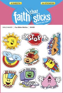Fun Bible Mottos (6 Sheets, 54 Stickers) (Stickers Faith That Sticks Series) Fun Bible Mottos (6 Sheets, 54 Stickers) (Stickers Faith That Sticks Series)
