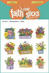 Blessing Boxes (6 Sheets, 54 Stickers) (Stickers Faith That Sticks Series) Blessing Boxes (6 Sheets, 54 Stickers) (Stickers Faith That Sticks Series)