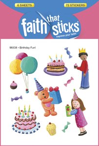 Birthday Fun! (6 Sheets, 72 Stickers) (Stickers Faith That Sticks Series) Birthday Fun! (6 Sheets, 72 Stickers) (Stickers Faith That Sticks Series)