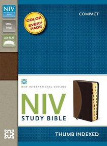 NIV Study Compact Indexed Bible Tan/Burgundy (Red Letter Edition) NIV Study Compact Indexed Bible Tan/Burgundy (Red Letter Edition)