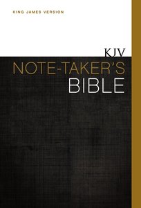 KJV Note-Takers Bible (Red Letter Edition) KJV Note-Takers Bible (Red Letter Edition)