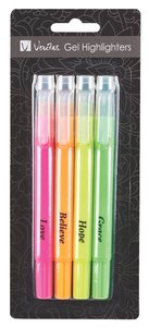 Gel Highlighter Set of 4:4 Bright Colors Gel Highlighter Set of 4:4 Bright Colors