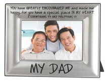 Metal Beveled Mdf Frame: My Dad, (2 Cor 7:4 & Phil 1:7) Metal Beveled Mdf Frame: My Dad, (2 Cor 7:4 & Phil 1:7)