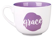 Ceramic Mug/Bowl: Grace, Purple, Large (2 Peter 1:2) Ceramic Mug/Bowl: Grace, Purple, Large (2 Peter 1:2)