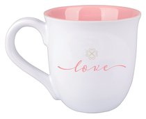 Ceramic Mug: Love, Pink/White (1 Cor 13:13) Ceramic Mug: Love, Pink/White (1 Cor 13:13)