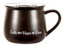 Mug: Faith, Hope & Love Black Mug: Faith, Hope & Love Black