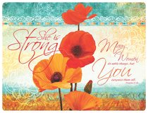 Poppies Large Cutting Board: She is Strong Poppies Large Cutting Board: She is Strong