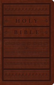 ESV Large Print Personal Size Bible Brown Engraved Mantel Design Red Letter Edition ESV Large Print Personal Size Bible Brown Engraved Mantel Design Red Letter Edition