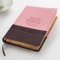 KJV Large Print Thinline Bible Brown Pink Red Letter Edition KJV Large Print Thinline Bible Brown Pink Red Letter Edition