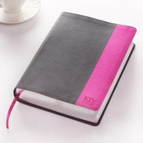 KJV Super Giant Print Bible Grey/Pink Red Letter Edition KJV Super Giant Print Bible Grey/Pink Red Letter Edition