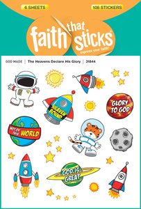 The Heavens Declare His Glory (6 Sheets, 108 Stickers) (Stickers Faith That Sticks Series) The Heavens Declare His Glory (6 Sheets, 108 Stickers) (Stickers Faith That Sticks Series)