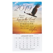 2019 Mini Magnetic Calendar: Those Who Hope in the Lord....Flying Eagle 2019 Mini Magnetic Calendar: Those Who Hope in the Lord....Flying Eagle