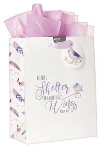 Gift Bag Medium: He Will Shelter You With His Wings Gift Bag Medium: He Will Shelter You With His Wings