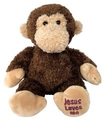 Toby Monkey: Jesus Loves Me 22Cm Toby Monkey: Jesus Loves Me 22Cm