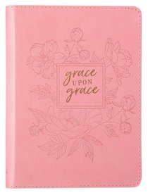 Classic Journal: Grace Upon Grace, Pink/Floral Luxleather Classic Journal: Grace Upon Grace, Pink/Floral Luxleather