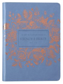Classic Journal: Strength & Dignity, Navy/Rose Gold Etching Classic Journal: Strength & Dignity, Navy/Rose Gold Etching