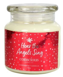 Quality Soy Christmas Candle: Hear the Angels Sing, Cinnamon Vanilla Quality Soy Christmas Candle: Hear the Angels Sing, Cinnamon Vanilla