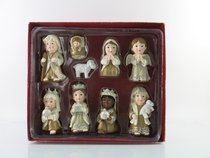 Resin Childrens Nativity (Set Of 9) Resin Childrens Nativity (Set Of 9)